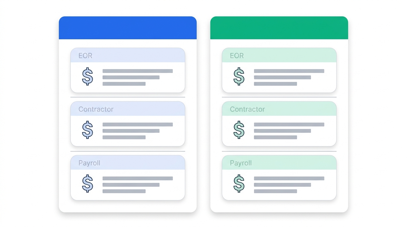 Visual comparison of Deel and Papaya Global pricing tiers