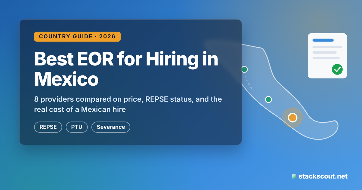 Best EOR for hiring in Mexico 2026 — eight employer of record providers compared on price, REPSE status, and real employment cost